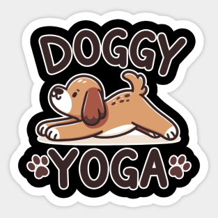 Doggy Yoga Sticker